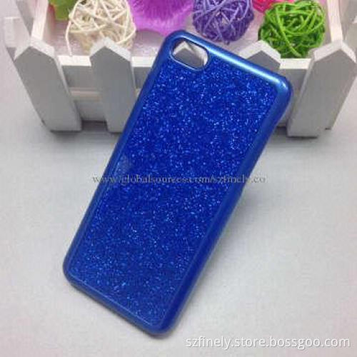 Glitter PC Cases for iPhone 5C, Sticker Glitter Sheet on Surface Groove, Shiny and Fashionable